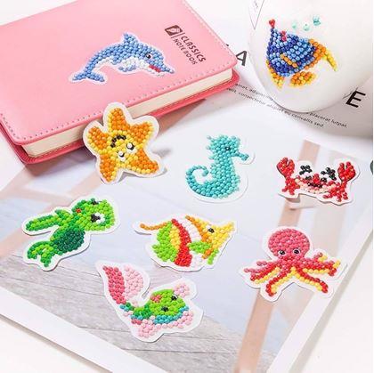 Obrázek z Diamantové malování pro děti samolepky - mořský svět