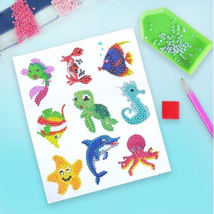 Obrázek z Diamantové malování pro děti samolepky - mořský svět