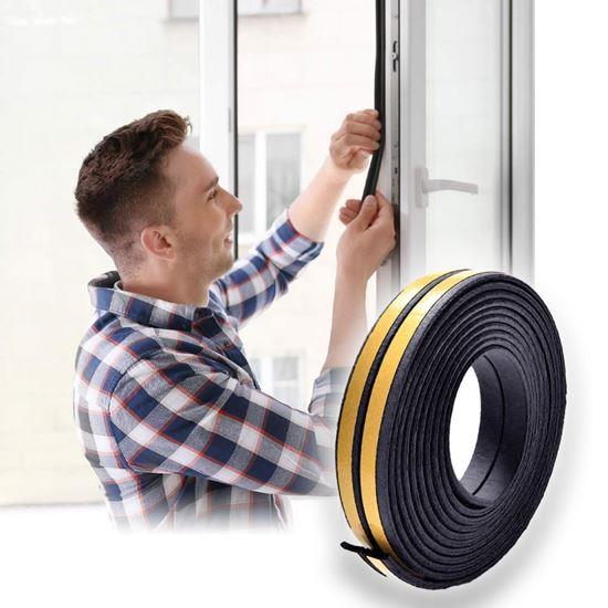 Obrázek z Samolepící těsnění do oken a dveří 2,5 m - černé