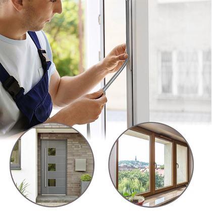 Obrázek z Samolepící těsnění do oken a dveří 2,5 m - šedé