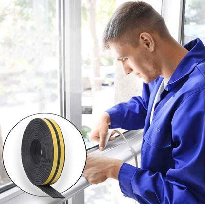 Obrázek z Samolepící těsnění do oken a dveří - černé