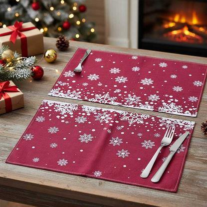 Obrázek Vánoční prostírání - vločky