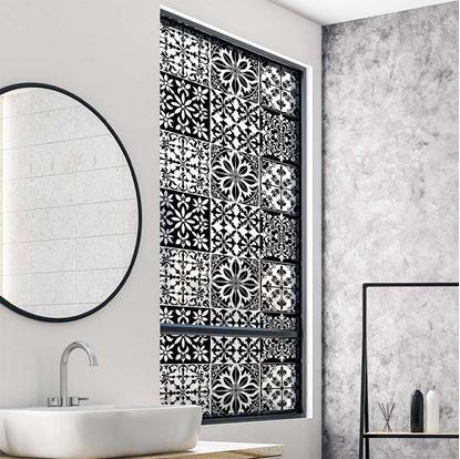 Obrázek Ozdobná fólie na okno - vintage mozaika