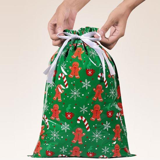 Obrázek z Vánoční dárkový balicí sáček se šňůrkou - 42x29 cm