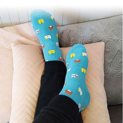 Obrázek z Ponožky s kočičkami - modré