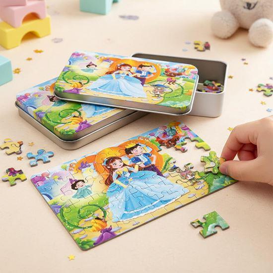 Obrázek z Dětské puzzle v plechové krabičce - království