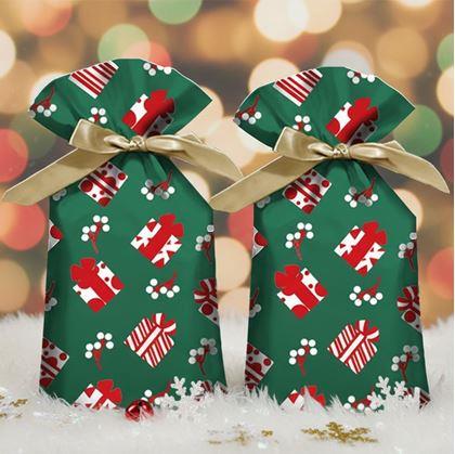 Obrázek z Dárkové sáčky s mašlí 10 ks - L