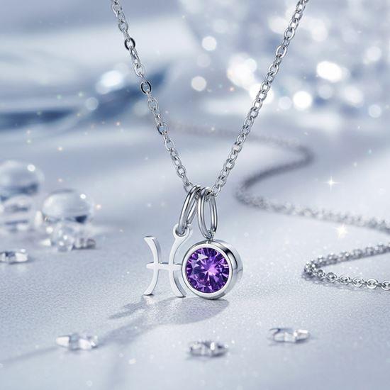 Obrázek z Řetízek s přívěskem znamení zvěrokruhu - Ryby