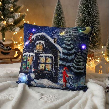 Obrázek Vánoční svítící povlak na polštář