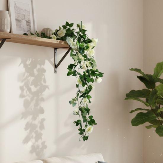 Obrázek z Umělá převislá květina 90 cm - bílá