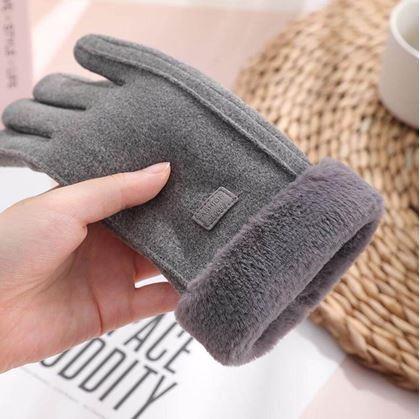 Obrázek z Rukavice s kožíškem - šedé