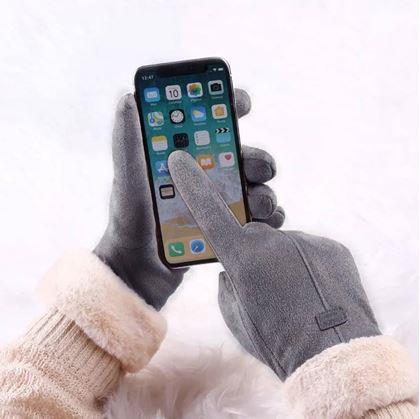 Obrázek z Rukavice s kožíškem - šedé