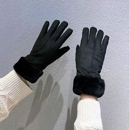 Obrázek z Rukavice s kožíškem - černé