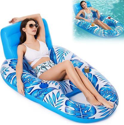 Obrázek z Nafukovací křeslo do vody s držáky na nápoje