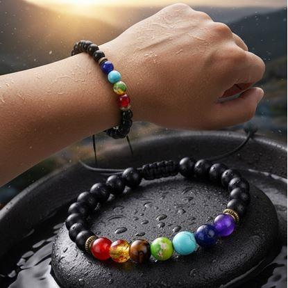 Obrázek Minerální náramek sedmi čaker