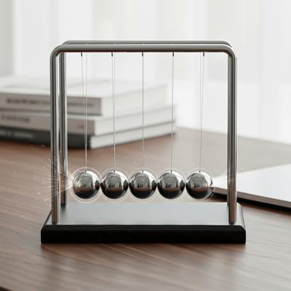 Obrázek z Newtonova houpačka