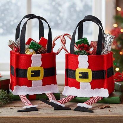 Obrázek Vánoční dekorativní dárková taška - Santa