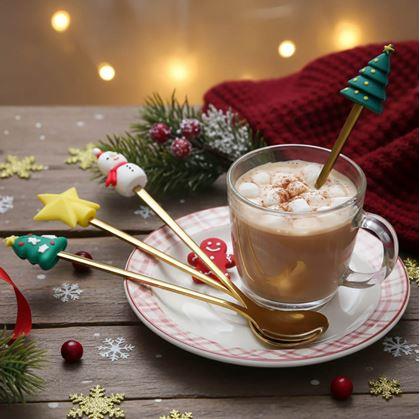 Obrázek z Sada vánočních lžiček v dárkové krabiččce 4 ks