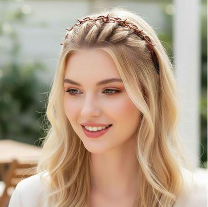 Obrázek z Čelenka se sponkami - hnědá