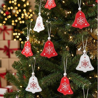 Obrázek Sada dřevěných ozdob 12 ks