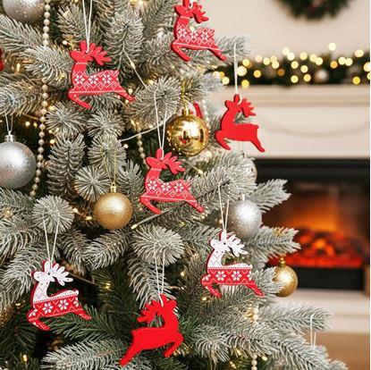 Obrázek Sada dřevěných ozdob 12 ks