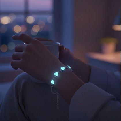 Obrázek z Svítící náramek - srdíčka