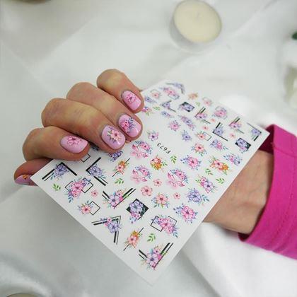 Obrázek z Sada samolepek na nehty - 71 ks květy