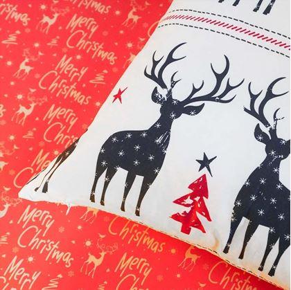 Obrázek z Vánoční potah na polštářek 40x40 cm - jeleni
