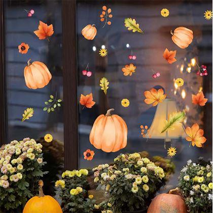 Obrázek z Přilnavé samolepky na okno - podzimní nálada