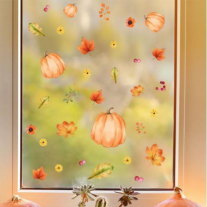 Obrázek z Přilnavé samolepky na okno - podzimní nálada