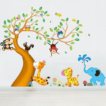 Obrázek Dětské samolepky na zeď - zvířátka