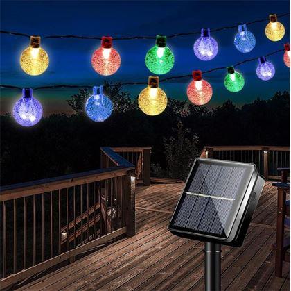Obrázek z Dekorativní solární barevné osvětlení 30 žárovek 4,4 m