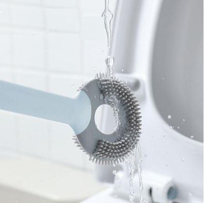 Obrázek z Silikonový kartáč na wc 2v1