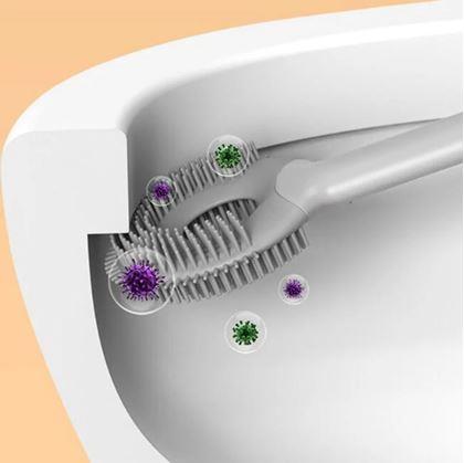 Obrázek z Silikonový kartáč na wc 2v1