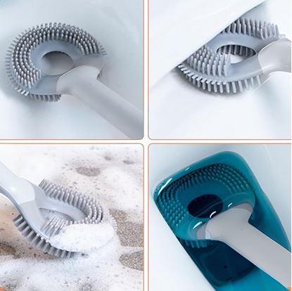 Obrázek Silikonový kartáč na wc 2v1