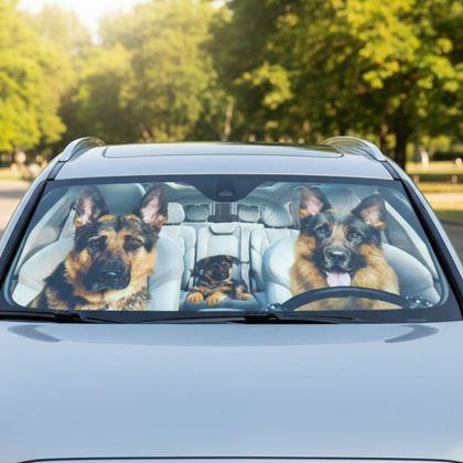 Obrázek z Protisluneční clona do auta s přísavkami - psi