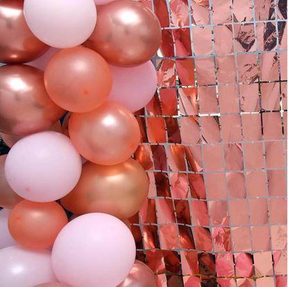 Obrázek Párty závěs obdélníky - růžovo-zlatý