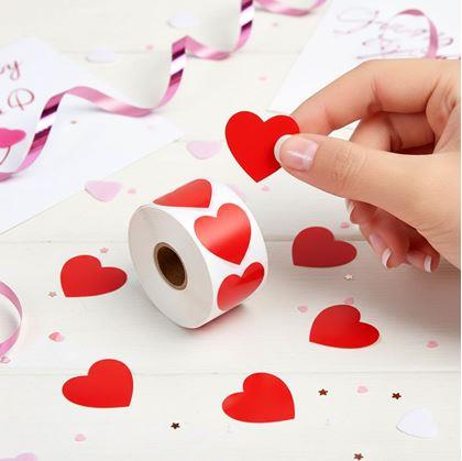 Obrázek z Samolepky srdíčka - 500 ks