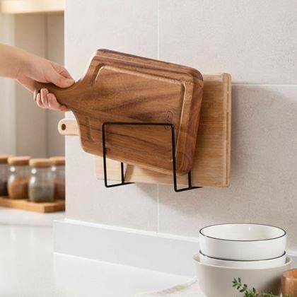 Obrázek z Nalepovací držák na prkénka a pokličky, 2 přihrádky