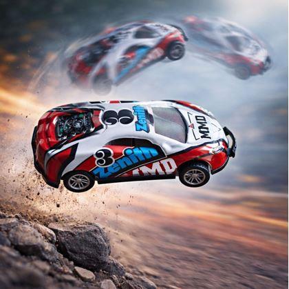 Obrázek z Kaskadérské skákací autíčko - bílo červené