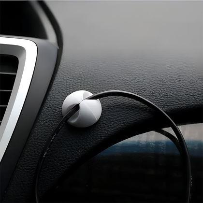 Obrázek z 5 ks Nalepovací držáky na kabely - bílý