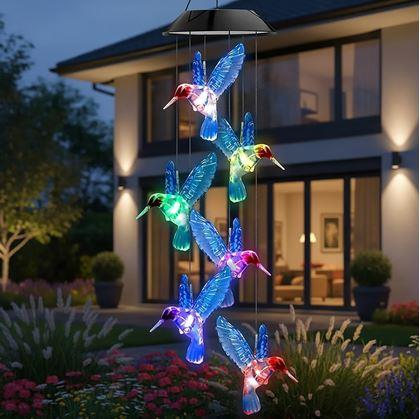 Obrázek z Solární závěsná dekorace - létající kolibříci