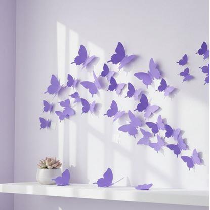 Obrázek 3D motýlci na zeď