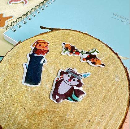 Obrázek z Vypouklé samolepky se zvířátky - liška a kamarádi