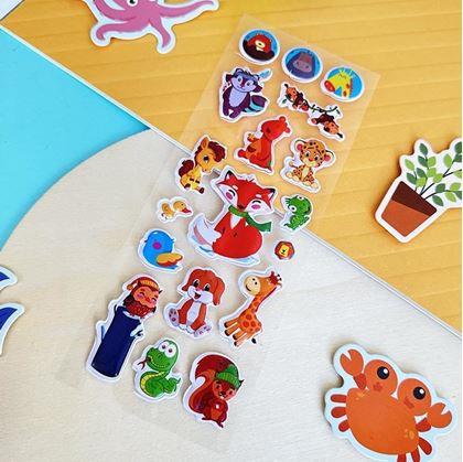 Obrázek z Vypouklé samolepky se zvířátky - liška a kamarádi