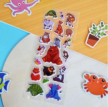 Obrázek Vypouklé samolepky se zvířátky