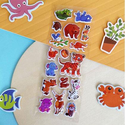 Obrázek z Vypouklé samolepky se zvířátky - tygřík a kamarádi