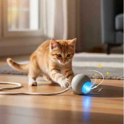 Obrázek z Nabíjecí pohyblivý míček pro zvířata