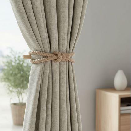 Obrázek z Dekorativní spona na závěs lano - hnědé