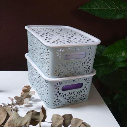 Obrázek z Úložný box s víkem malý - růžový